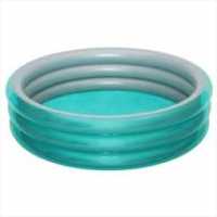 Детский надувной бассейн Big Metallic 3-Ring 201 х 53 см, BESTWAY, 51043, Винил, 937л., 6+, Зелёный металлик, Цветная коробка